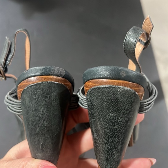 Miz Mooz Silva Gray ish green ish Slingback Heels - Picture 12 of 12